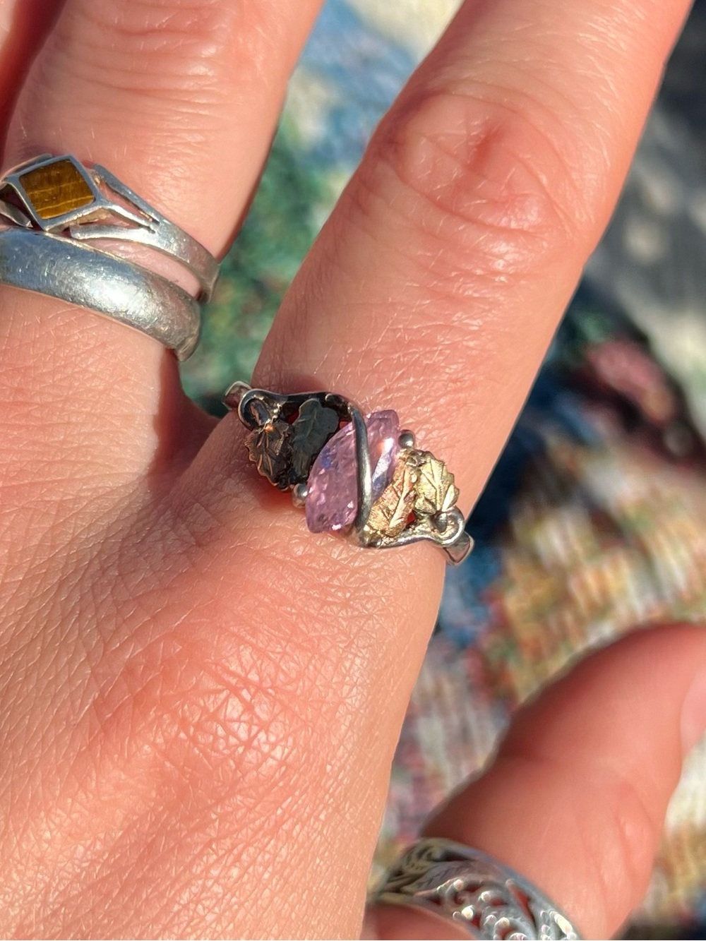 Vtg Black Hills Sterling Silver Ring